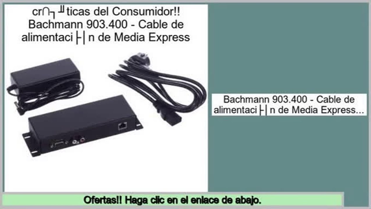 Las mejores ofertas de Bachmann 903.400 - Cable de alimentación de Media Express