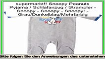 supermarkt Snoopy Peanuts Pyjama / Schlafanzug / Strampler - Snoopy - Snoopy - Snoopy! - Grau/Dunkelblau/Mehrfarbig
