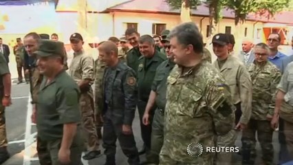 Ukraine fights "foreign mercenaries" in its east, says president