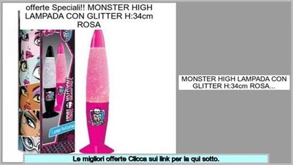 autorizzazione MONSTER HIGH LAMPADA CON GLITTER H:34cm ROSA