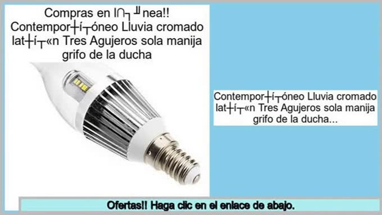 Los m�s vendidos Contemporš¢neo Lluvia cromado latš®n Tres Agujeros sola manija grifo de la ducha