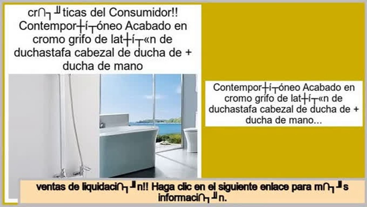 ofertas Contemporš¢neo Acabado en cromo grifo de latš®n de duchastafa cabezal de ducha de + ducha de mano