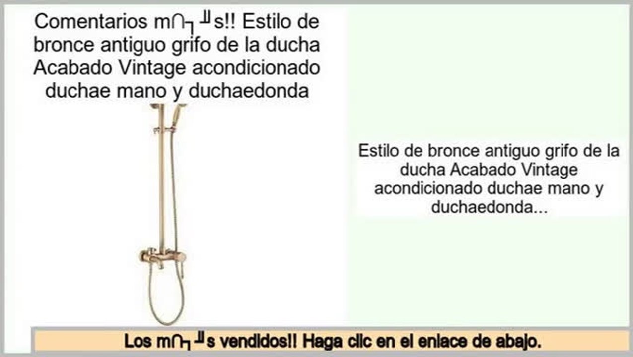 Las mejores ofertas de Estilo de bronce antiguo grifo de la ducha Acabado Vintage acondicionado duchae mano y duchaedonda