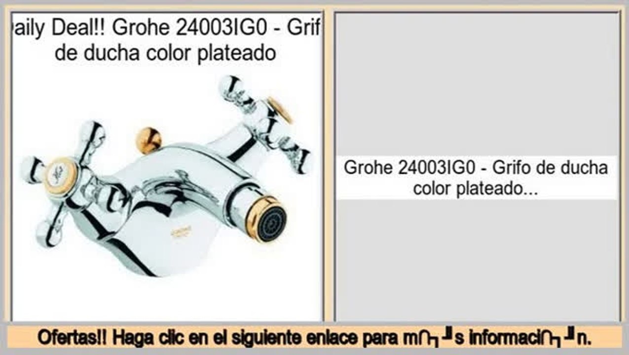 Las mejores ofertas de Grohe 24003IG0 - Grifo de ducha color plateado