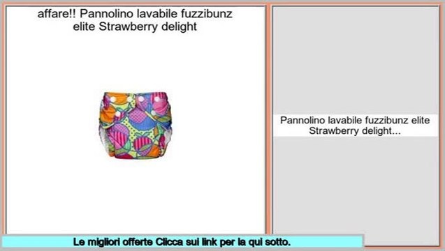 Confronto Shopping Pannolino lavabile fuzzibunz elite Strawberry delight