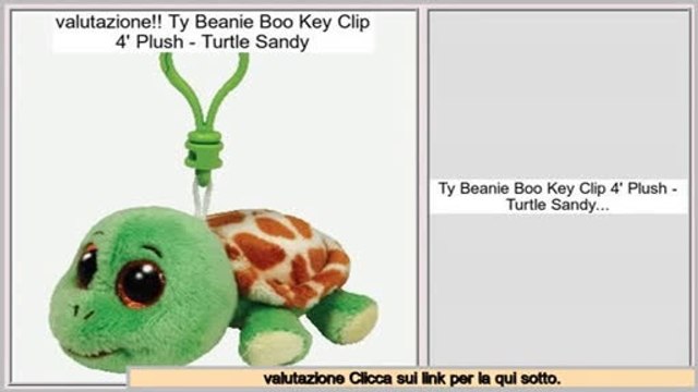 Confronto Shopping Ty Beanie Boo Key Clip 4' Plush - Turtle Sandy