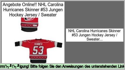 Beste Berichte NHL Carolina Hurricanes Skinner #53 Jungen Hockey Jersey / Sweater