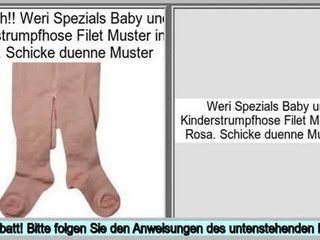 Weri Spezials Baby und Kinderstrumpfhose Filet Muster in Rosa Schicke duenne Muster