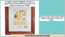 Recensioni dei consumatori Cornice in legno Noce Antico 50X70 Quadro con Lastra in Vetro per Poster