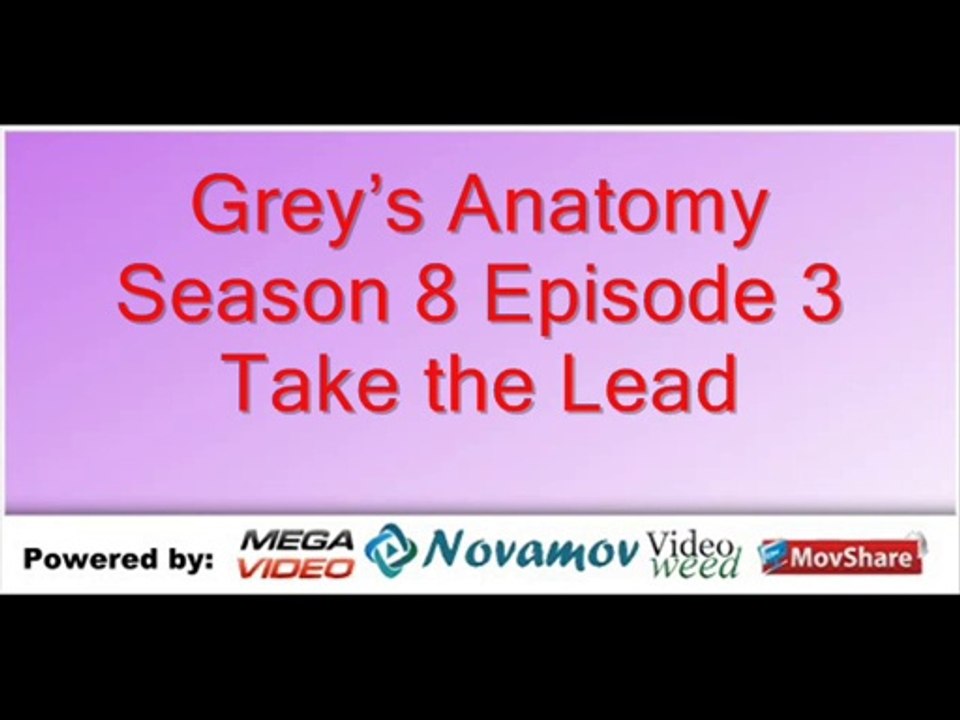 Grey’s Anatomy Season 8 Episode 3 – Take the Lead