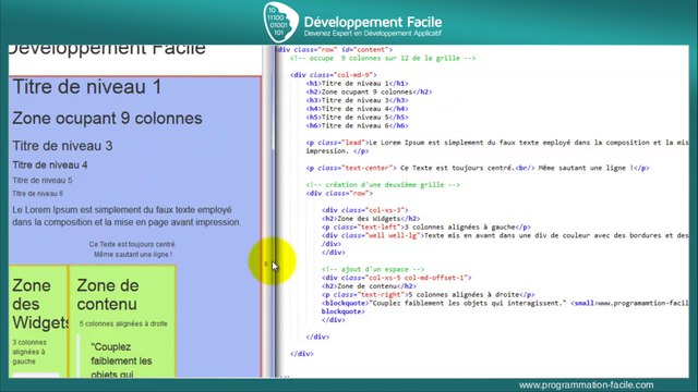 Comment effectuer la mise en forme du texte avec le Framework BootStrap 3