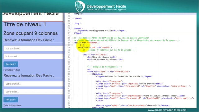Comment créer des formulaires avec le Framework BootStrap 3