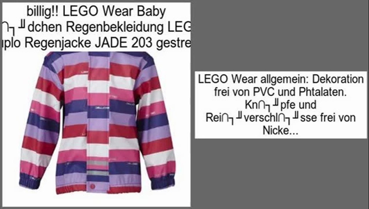 Preisvergleich LEGO Wear Baby M�dchen Regenbekleidung LEGO duplo Regenjacke JADE 203 gestreift
