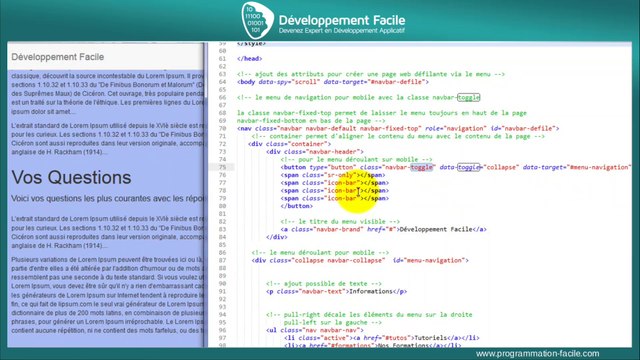 Comment créer des menus de navigation avec le Framework BootStrap 3