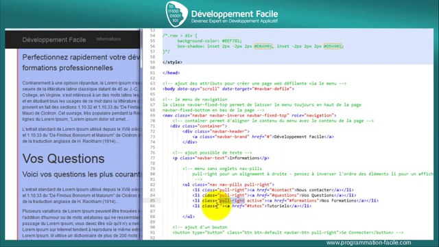 Comment créer des menus à onglets avec le Framework BootStrap 3