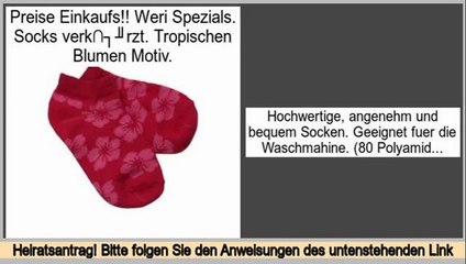 Schn�ppchen Weri Spezials. Socks verk�rzt. Tropischen Blumen Motiv.