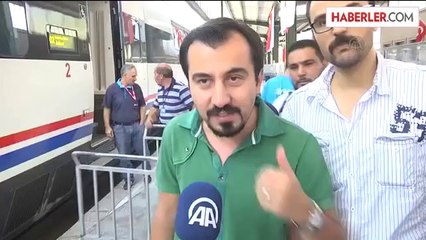 İstanbul-Ankara YHT hattının ilk yolcuları -