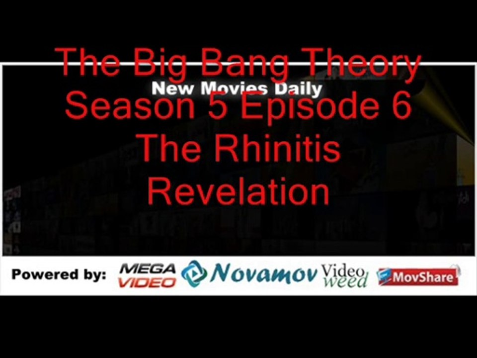 The Big Bang Theory Season 5 Episode 6 – The Rhinitis Revelation