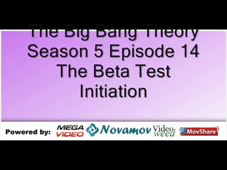 The Big Bang Theory Season 5 Episode 14 – The Beta Test Initiation