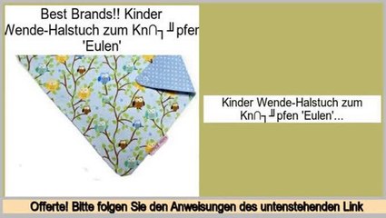 Rabatt Kinder Wende-Halstuch zum Kn�pfen 'Eulen'