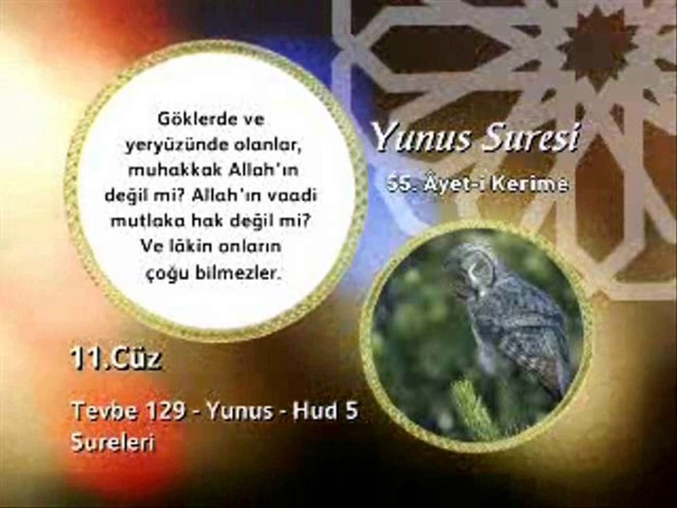 11. cüz 2. bölüm Kur'an-ı Kerim Hatim ve Meal okyay dernegi