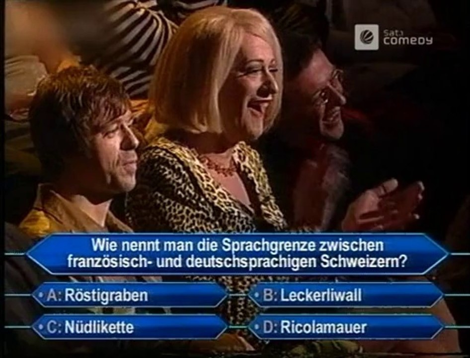 Die Harald Schmidt Show - 1008 - 2001-11-30 - Max von Thun, Helmut als Telefonkandidat, Andrack übt Karachometer