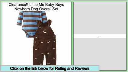 Best Brands Little Me Baby-Boys Newborn Dog Overall Set