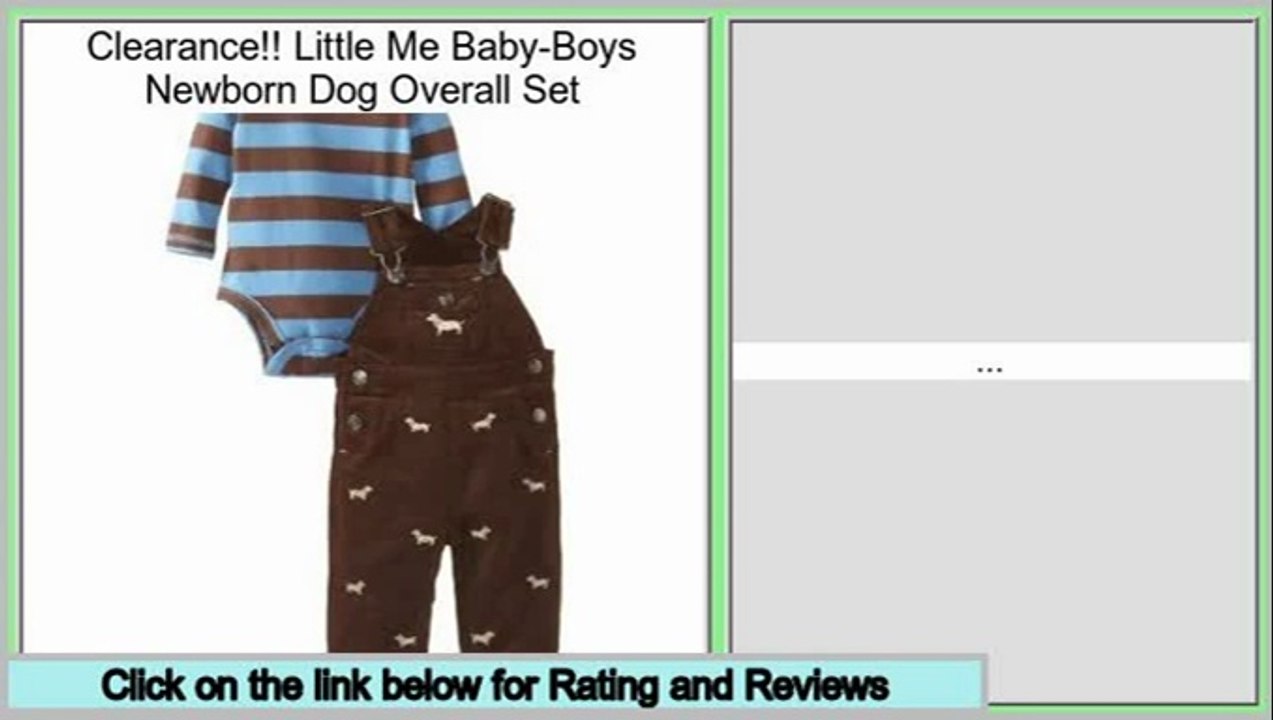 Best Brands Little Me Baby-Boys Newborn Dog Overall Set