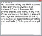 PlayerUp.com - Buy Sell Accounts - Selling IMVU account from 2007