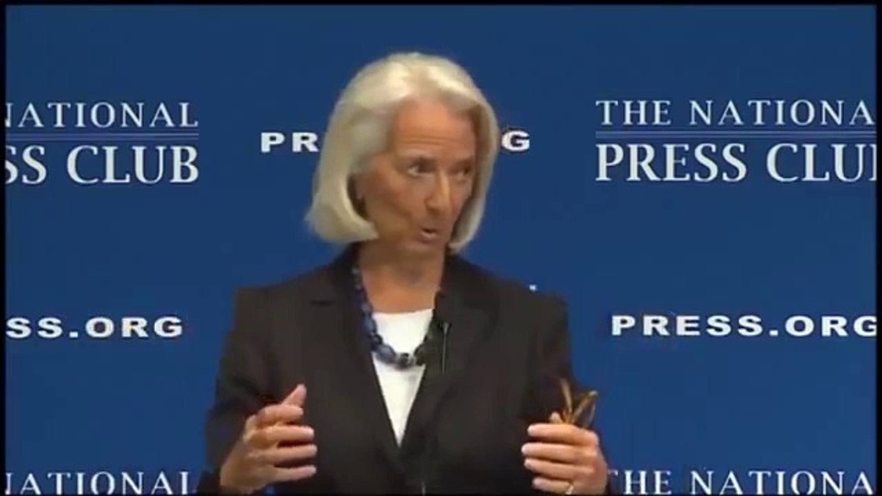 Christine Lagarde IMF Chief Weird Speech 2014