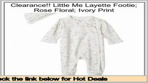 Consumer Reports Little Me Layette Footie; Rose Floral; Ivory Print