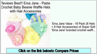 Reviews Best Ema Jane - Pastel Crochet Baby Beanie Waffle Hats with Hair Accessories