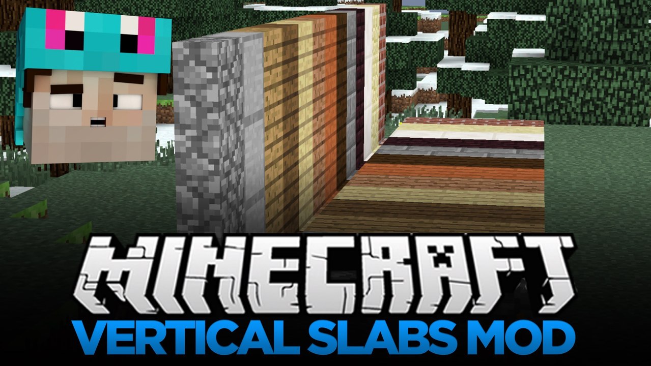 Minecraft Bathroom Tiles??!! - VERTICAL SLABS MOD!! [Mod Showcase]