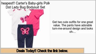 Reviews Best Carter's Baby-girls Polka Dot Lady Bug Bodysuit Set