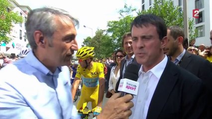 Tour de France : pour Valls, le succès des Français "fait du bien au pays"