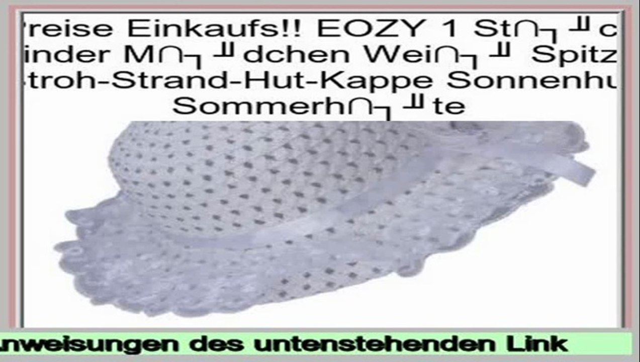 Consumer Reviews EOZY 1 St�ck Kinder M�dchen Wei� Spitze Stroh-Strand-Hut-Kappe Sonnenhut Sommerh�te