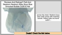Get Cheap Petit Ami Newborn Newborn Baby Boys Blue Smocked Bubble Outfit & Hat