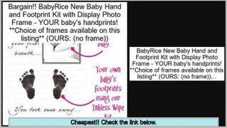 Best Brands BabyRice New Baby Hand and Footprint Kit with Display Photo Frame - YOUR baby's handprints! **Choice of frames available on this listing** (OURS: (no frame))