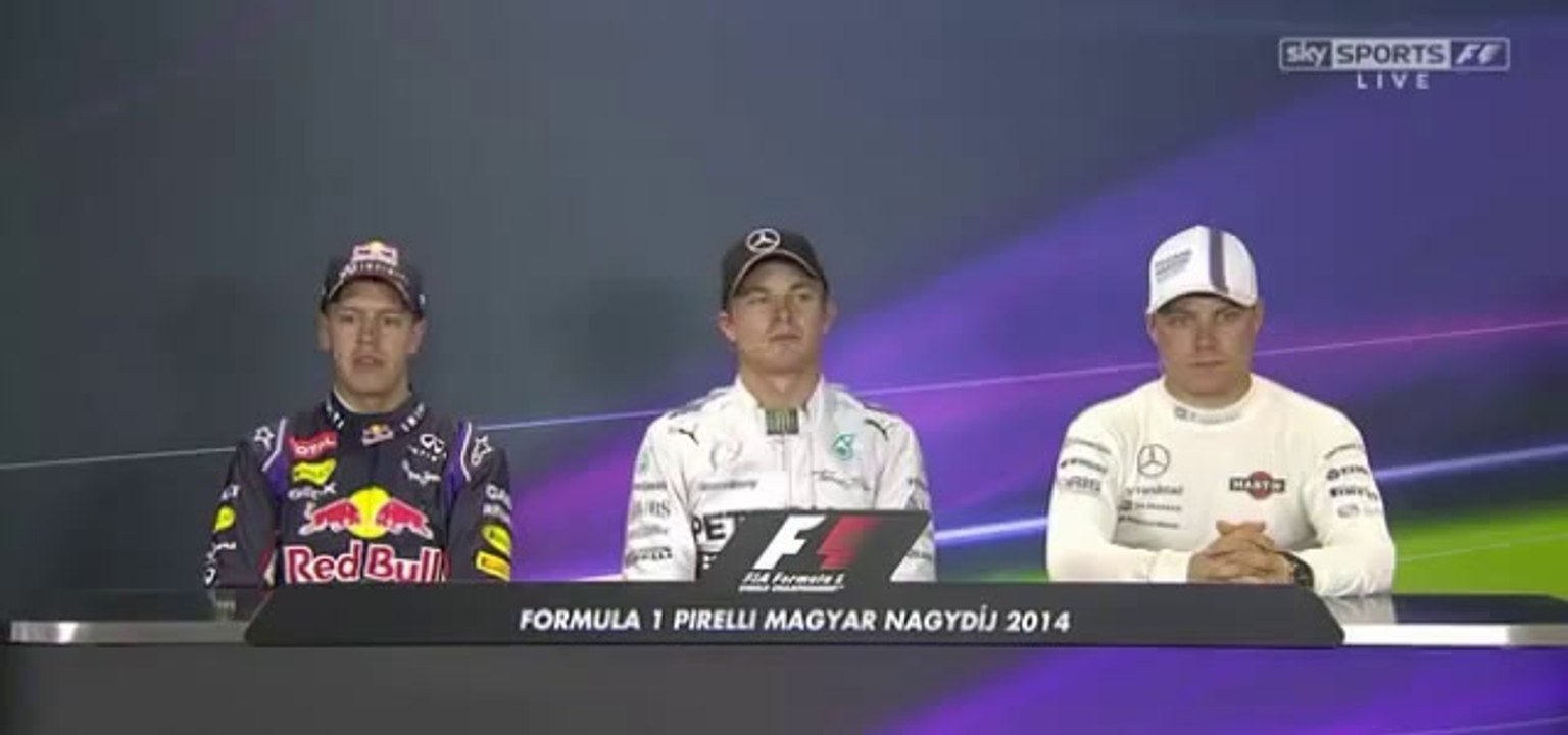 F1 2014 - 11 Hungarian GP - Post-Qualifying  Top 3