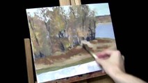 How To Paint A Pond with Geese - Acrylic Painting Lesson