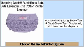 Best RuffleButts Baby Girls Lavender Knit Cotton Ruffled Bloomer