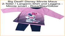 Consumer Reports Disney Minnie Maus 2-Teiler / Langarm-Shirt und Leggins - Minnie smart - Rosa/Blau/Glitzer