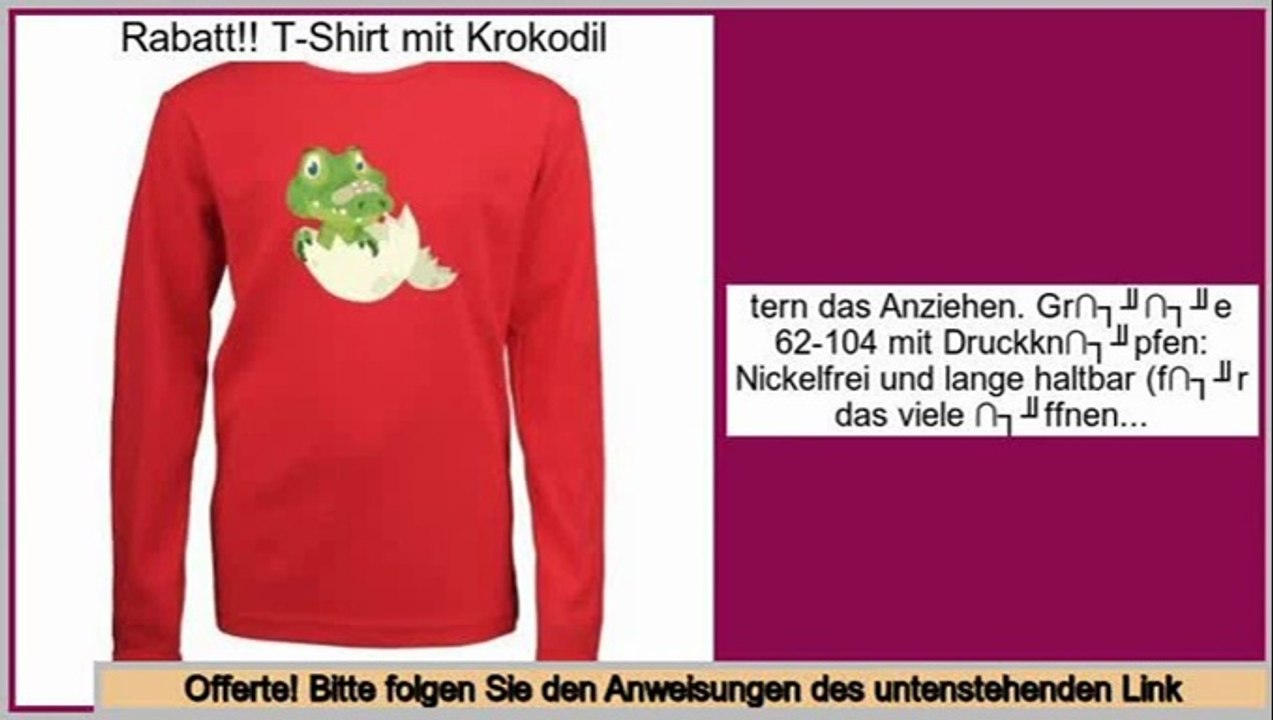 Niedrige Preise T-Shirt mit Krokodil