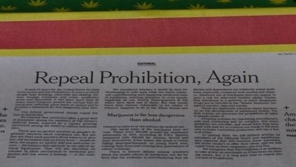 NY Times editorial calls for a repeal of marijuana "prohibition"