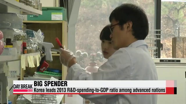 Korea's tops OECD's R&D-spending-to-GDP ratio