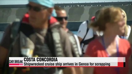 Costa Concordia arrives in Genoa for scrapping