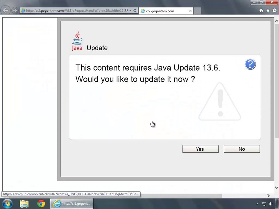 cr2.gogorithm.com - Java Update pop-up Removal