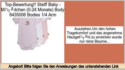 Best Brands Steiff Baby - M�dchen (0-24 Monate) Body 6435006 Bodies 1/4 Arm