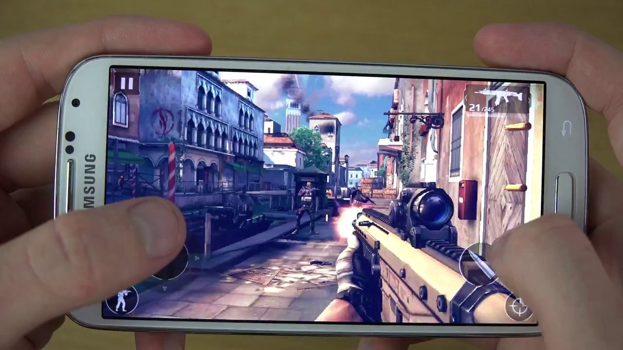 Modern Combat 5 Samsung Galaxy S4 4K Gaming Review