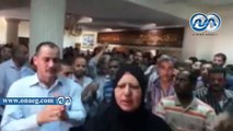 شاهد|| وقفة احتجاجية بديوان محافظة كفر الشيخ لرفض المحافظ صرف العيدية